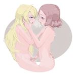  2girls artist_request blush flat_chest multiple_girls new_game! nude profile tagme thighs tooyama_rin yagami_kou yuri 