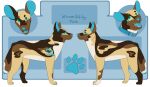  2016 african_wild_dog aliasing ambiguous_gender blue_background blue_collar blue_inner_ear blue_markings blue_nose blue_tail_tip blue_text blue_tongue brown_body brown_fur canid canine collar digital_drawing_(artwork) digital_media_(artwork) digitigrade dipstick_tail english_text feral flat_colors footprint fur green_eyes handwritten_text mammal markings microsoft_paint_(artwork) model_sheet open_mouth open_smile pawprint paws sebdoggo simple_background smile snout solo standing tail tail_markings tan_body tan_fur teeth text tongue 