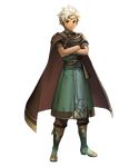  aoji_(aoji-web) boey_(fire_emblem) boots brown_eyes cape circlet crossed_arms dark_skin dark_skinned_male fire_emblem fire_emblem_echoes:_mou_hitori_no_eiyuuou fire_emblem_heroes full_body gloves highres knee_boots looking_at_viewer male_focus official_art pants short_sleeves solo transparent_background white_hair 