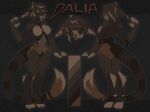  anthro cat_tail design_sheet domestic_cat felid feline felis female fluffy hi_res hybrid kyjaanka long_tongue mammal model_sheet natural solo tail tongue 