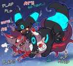 absurd_res anal anal_penetration autumn_(darkdecaf) balls black_body black_fur blue_markings blush chastity_cage chastity_device clothing collar dialogue doggystyle duo ear_piercing eeveelution feral feral_on_feral feral_penetrated feral_penetrating feral_penetrating_feral from_behind_position fur generation_1_pokemon generation_2_pokemon genitals gynomorph hi_res incorrectly_drawn_chastity_cage intersex intersex/male justiceposting keyoshi knot leg_warmers legwear male markings motion_lines nintendo pawpads penetration piercing pokemon pokemon_(species) red_body red_fur sex sound_effects umbreon vulpix white_body white_fur