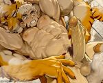 abs absurd_res anthro art_uza balls balls_on_penis big_balls big_dom_small_sub big_nipples big_pecs big_penis blonde_hair blush bodily_fluids dominant dominant_anthro dominant_male duo erect_nipples erection facial_markings felid fur genitals hair head_markings hi_res human human_on_anthro imminent_sex interspecies larger_anthro larger_male male male/male mammal markings molestation multicolored_body multicolored_fur multicolored_hair muscular muscular_anthro muscular_human muscular_male musk navel nipples nude pantherine pecs penis pubes shower shower_room size_difference smaller_human smaller_male steam striped_body striped_fur stripes submissive submissive_human submissive_male sweat tiger white_body white_fur white_hair yellow_body yellow_fur