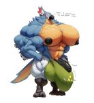 abs avian big_bulge big_pecs breath_of_the_wild bulge croconut genitals hi_res huge_bulge huge_pecs kass_(tloz) male muscular neonavis nintendo pecs penis rito solo the_legend_of_zelda