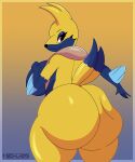 big_breasts big_butt breasts butt butt_slap female floatzel generation_4_pokemon gradient_background hexami hi_res lerato_(ninjadougie) nintendo pokemon pokemon_(species) simple_background slap slightly_chubby solo thick_thighs