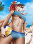  anthro breasts clothing female fish hair hat looking_at_viewer marine navel nipple_bulge outside shark smile solo stesha_di tight_clothing 
