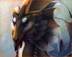  2012 blue_eyes digital_media_(artwork) dragon feral headshot shinerai simple_background smile soines solo 