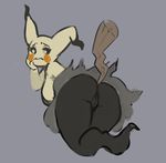  anthro breasts butt female ghost grey_background liveforthefunk looking_back mimikyu nintendo nude pok&eacute;mon pussy simple_background solo spirit video_games 