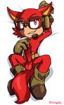  balls canine clothing custom_character_(sonic_forces) erection eyewear glasses keishinkae male mammal nude penis solo sonic_forces 