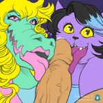  &lt;3 &lt;3_eyes alligator anna_matronic bratty_(undertale) cat catty_(undertale) crocodilian feline female group human humanoid_penis male mammal oral penis reptile scalie tagme tongue tongue_out undertale video_games 