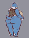  anthro big_breasts big_butt blastoise breasts butt clothing female grey_background liveforthefunk nintendo pok&eacute;mon simple_background slightly_chubby solo thick_thighs thong video_games wide_hips 