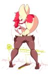  2017 2d_animation animated anthro biped blush braix_(diives) braixen butt butt_pose canid canine diives female hair hi_res looking_at_viewer looking_back mammal nintendo nude pok&eacute;mon pok&eacute;mon_(species) red_hair solo stick twerking video_games 