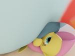  3d_(artwork) anatomically_correct anus blender_(disambiguation) butt digital_media_(artwork) equine facesitting fluttershy_(mlp) friendship_is_magic horse mammal my_little_pony puffy_anus rainbow_dash_(mlp) size_difference thecomet 