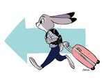  backpack disney judy_hopps lagomorph luggage mammal rabbit rikuta running zootopia 