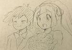  1boy 1girl bride groom lillie_(pokemon) marriage pokemon pokemon_(anime) pokemon_sm pokemon_sm_(anime) satoshi_(pokemon) 