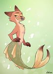  2017 canine disney fox fur male mammal marine merfolk nick_wilde rikuta simple_background solo zootopia 