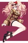  cleavage dangan-ronpa enoshima_junko garter yolk_tomatosauce 