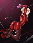  1girl ass bdsm blonde_hair blue_eyes bondage loz persona persona_5 restrained tail takamaki_anne thigh_boots twintails 