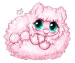  2017 blush catmag equine fan_character feral fluffle_puff fur hair hooves horse looking_at_viewer mammal my_little_pony pink_fur pony simple_background solo tongue tongue_out underhoof white_background young 