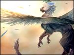  2017 avian chimera digital_media_(artwork) feathered_wings feathers feral hybrid mollish solo trico trico_(character) wings 