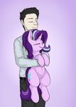  2017 absurd_res clothed clothing cutie_mark duo duop-qoub equine eyes_closed feral friendship_is_magic hair hi_res hooves horn human male mammal my_little_pony smile starlight_glimmer_(mlp) unicorn 