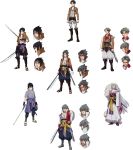  3boys absurdres ascot belt black_eyes black_hair boots crossover cuine design dual_wielding emblem fusion grey_hair hexafusion highres holding holding_sword holding_weapon inuyasha jacket katana levi_(shingeki_no_kyojin) long_hair male_focus multiple_boys naruto naruto_(series) naruto_shippuuden ninja pale_skin paradis_military_uniform pointy_ears red_sclera sesshoumaru shingeki_no_kyojin short_hair silver_hair smile spiked_hair survey_corps_(emblem) sword thigh_strap three-dimensional_maneuver_gear uchiha_sasuke very_long_hair very_short_hair weapon wire yellow_eyes 