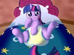  bed blush diaper equine female feral fillyscoots42 friendship_is_magic hair hooves horn looking_at_viewer lying mammal my_little_pony pillow purple_eyes purple_hair smile solo twilight_sparkle_(mlp) unicorn urine wet_diaper 