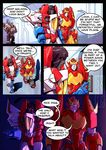  aircraft alien autobot comic cosmicdanger cybertronian dialogue digital_media_(artwork) english_text frown humanoid living_aircraft living_machine machine male megatron not_furry open_mouth red_eyes robot rodimus serious simple_background speech_bubble standing starscream teeth text tongue transformers upset 