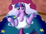  bed blush diaper equine female feral fillyscoots42 friendship_is_magic fur hair hooves horn horse looking_at_viewer lying mammal my_little_pony pillow pony purple_eyes purple_fur purple_hair smile solo twilight_sparkle_(mlp) unicorn 