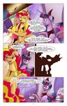  2017 book chair comic crown dialogue english_text equestria_girls equine female friendship_is_magic horn jewelry mammal my_little_pony necklace saturdaymorningproj sunset_shimmer_(eg) text throne twilight_sparkle_(mlp) winged_unicorn wings 
