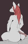  anthro bed breasts butt digital_drawing_(artwork) digital_media_(artwork) female gregzhel looking_at_viewer mammal mouse nude rodent simple_background smile solo thick_thighs 