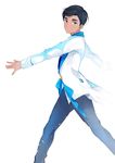  black_hair dark_skin dark_skinned_male grey_eyes hair_slicked_back male_focus phichit_chulanont sichol-bell smile sparkle yuri!!!_on_ice 