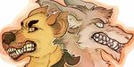  canine fur looking_at_viewer mack mammal red_eyes sergal teeth zare 