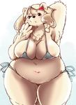  bikini black_eyes furry polar_bear setouchi_kurage white_hair 