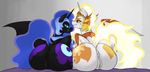  anus armor big_butt butt cutie_mark daybreaker_(mlp) duo equine female friendship_is_magic helmet horn iriedono looking_back mammal my_little_pony nightmare_moon_(mlp) pussy sibling sisters smile winged_unicorn wings 