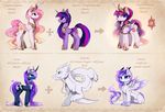  blue_eyes cosmic_hair cutie_mark dragon eastern_dragon equine feathers friendship_is_magic fur hair hooves horn magnaluna mammal my_little_pony pink_feathers pink_hair princess_celestia_(mlp) princess_luna_(mlp) purple_eyes purple_feathers purple_fur sitting standing twilight_sparkle_(mlp) white_fur winged_unicorn wings 