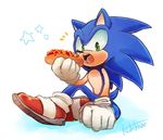  2017 chili_dog clothing food gloves hedgehog looking_at_viewer male mammal simple_background solo sonic_(series) sonic_the_hedgehog tk_s623 video_games 