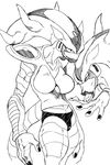  alien big_lips black_and_white breasts crossgender dragon_ball dragon_ball_z eyelashes faceless_male featureless_breasts fellatio female frieza half-closed_eyes jijis-waifus lips male monochrome oh-jiji oral penis sex smile source_request spikes 