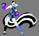  arcturus armor clothing gauntlets gloves hybrid intersex mammal multi_head neekokarina red_panda skanderp skunk 