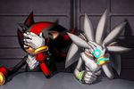  2014 anthro clothing facepalm gloves hedgehog inualet male mammal reaction_image shadow_the_hedgehog silver_the_hedgehog sonic_(series) 