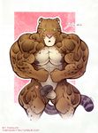  &lt;3 2014 abs anthro areola balls benji_(character) clouded_leopard ear_piercing feline flaccid flexing green_eyes hyper hyper_muscles mainlion male mammal markings muscular muscular_male nipples nude pecs penis piercing solo surprise thick_thighs vein veiny_muscles 
