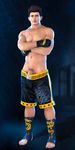  1boy 3d black_hair dead_or_alive full_body killystein looking_away male_focus muscle solo source_filmmaker toes topless undressing 