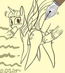  book cutie_mark darkfang42 drawing equine feathers female friendship_is_magic hair hi_res horn magic mammal my_little_pony paper penis solo twilight_sparkle_(mlp) winged_unicorn wings 