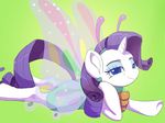  2017 arthropod blue_eyes butterfly costume equine female friendship_is_magic hair horn insect looking_at_viewer lying mammal my_little_pony pose purple_hair raikoh-illust rarity_(mlp) solo unicorn 