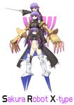  annoyed armor armored_boots bangs bare_shoulders bb_(fate)_(all) bb_(fate/extra_ccc) black_legwear blue_eyes boots bow breast_rest breasts breasts_on_head claws commentary_request crotch_plate fate/extra fate/extra_ccc fate/grand_order fate_(series) gloves hair_ribbon huge_breasts long_hair long_sleeves meltlilith multiple_girls navel o-ring open_mouth passion_lip pink_eyes purple_eyes purple_hair revealing_clothes ribbon smile srwsrx_(gp03dsrx) srx super_robot_wars thighhighs very_long_hair white_gloves 