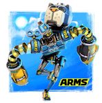  arms_(game) barq boxing_gloves byte_(arms) dog full_body hat highres nintendo official_art robot seekie_(arms) 