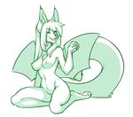  anthro bat breasts canine female fox hybrid kneeling mammal nipples nude pussy solo the_search_for_lost_wings wings 