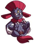 2017 anthro anus claws clitoris female fiztheancient mammal nintendo nude pok&eacute;mon presenting presenting_pussy pussy simple_background smile solo spread_legs spread_pussy spreading video_games weavile 