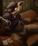  anthro bulge clothing demanding dripping drooling gloves gun harness holding_object holding_weapon league_of_legends looking_at_viewer male mammal nurinaki pointing pointing_at_self pointing_down precum ranged_weapon rat riot_games rodent saliva shirt sitting smoking_gun solo tongue tongue_out twitch video_games weapon 