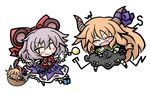  chibi cosplay costume_switch ibuki_suika ibuki_suika_(cosplay) minigirl multiple_girls nazrin nazrin_(cosplay) touhou yanagi_(nurikoboshi) 