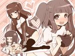  buruma fang frederica_bernkastel furudo_erika kl lambdadelta monochrome multiple_girls thighhighs twintails umineko_no_naku_koro_ni ushiromiya_ange 